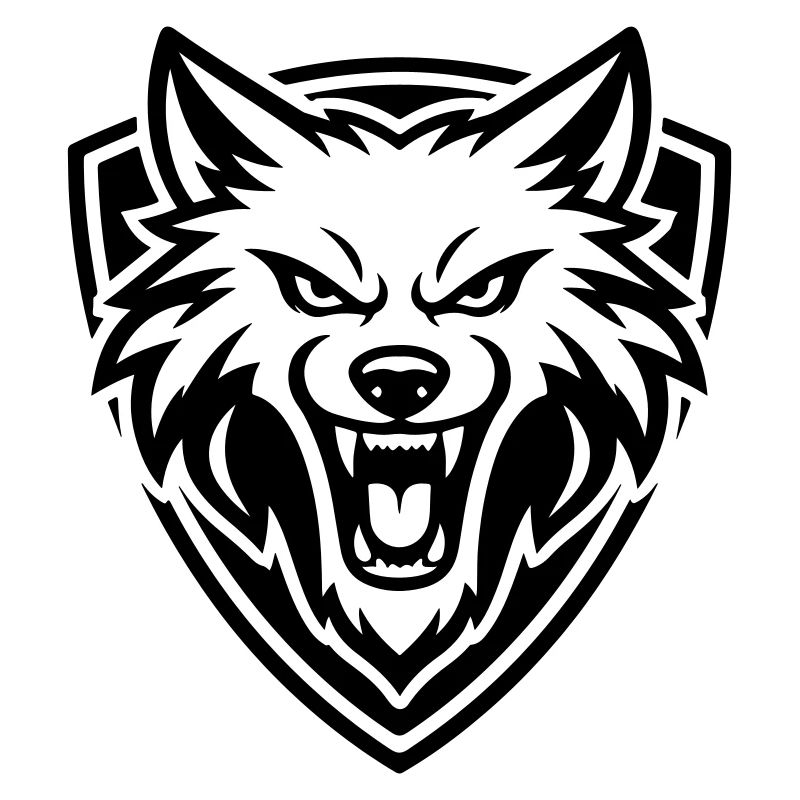 Wolf Kopf Wappen