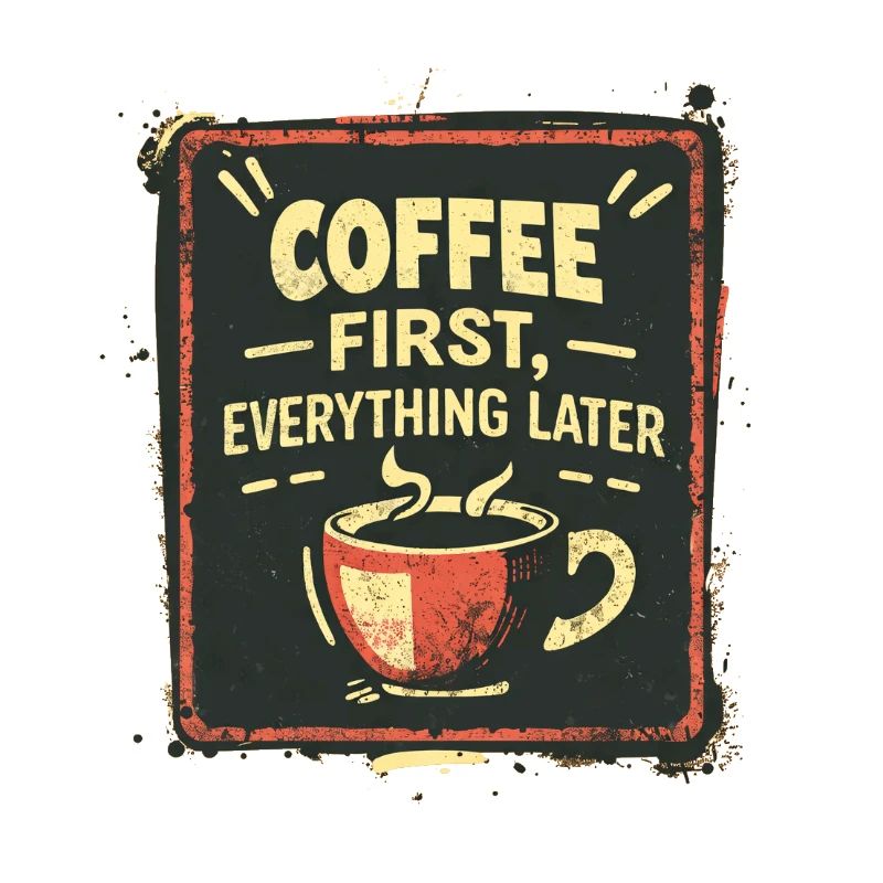 Coffee First, Everything Later Kaffe Spruch Lustig
