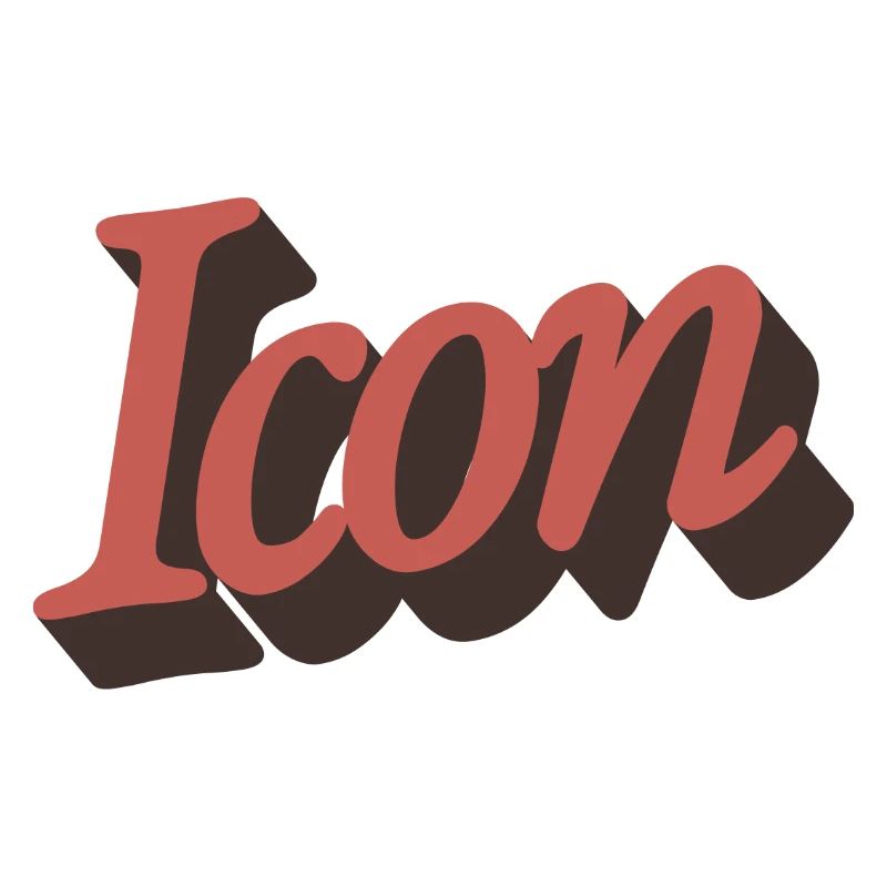 Retro Icon Script in Herbstorange