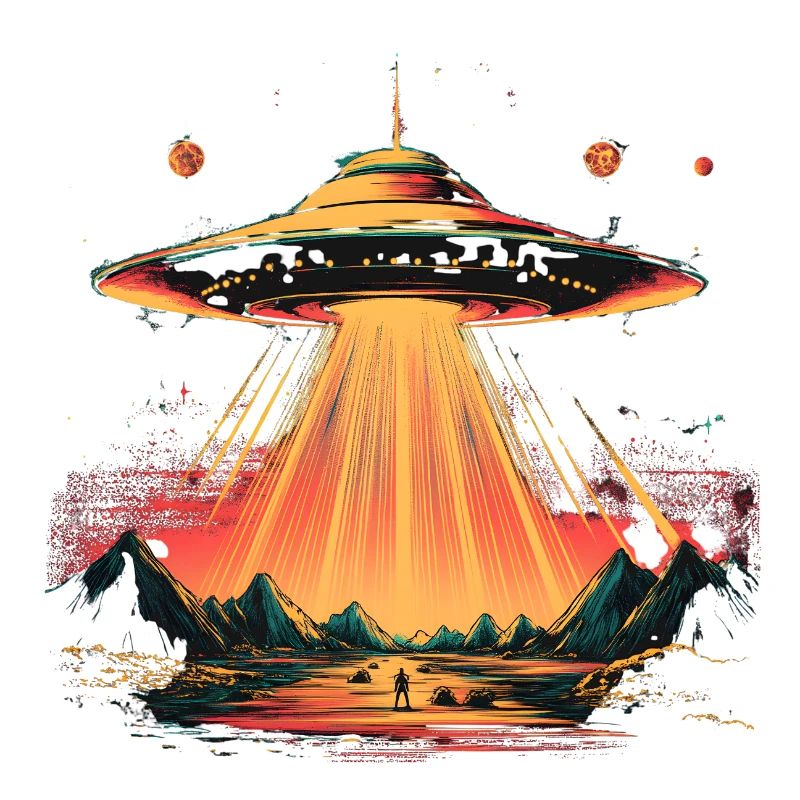 UFO arc over mountains