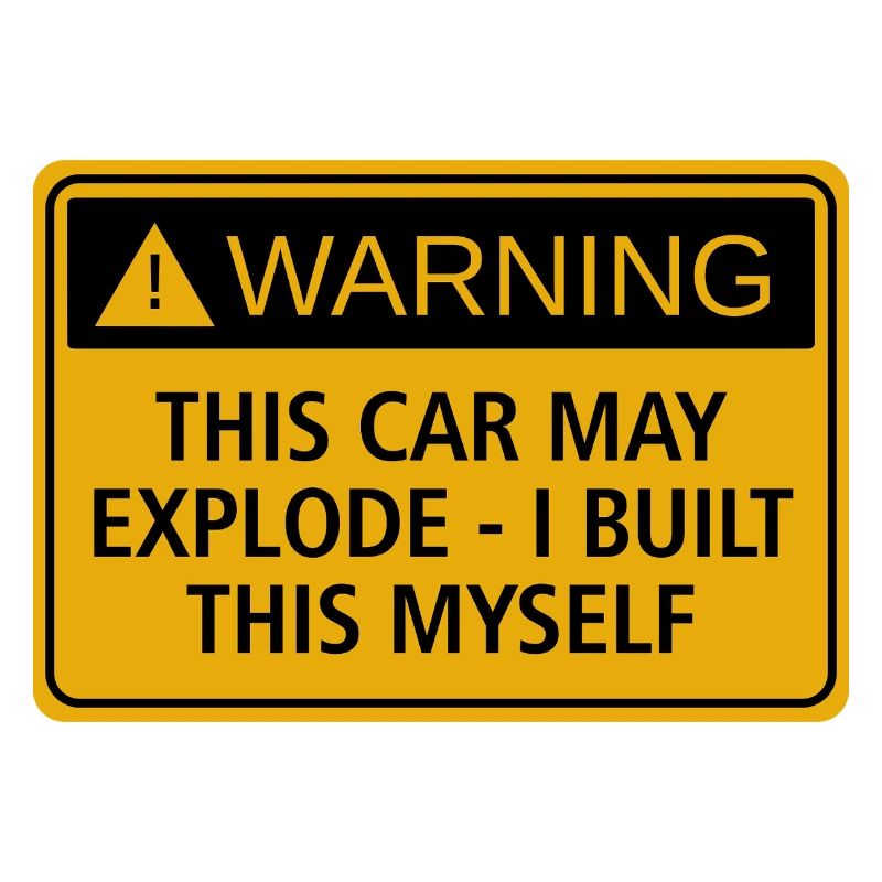 JDM sticker - this car may explode