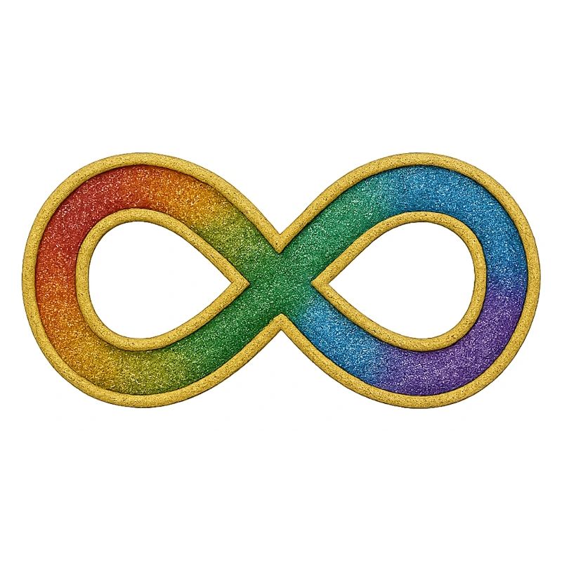 Rainbow infinity symbol for diversity