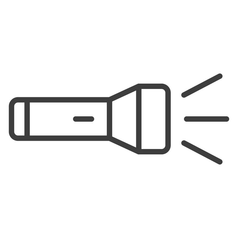 Flashlight Line Icon