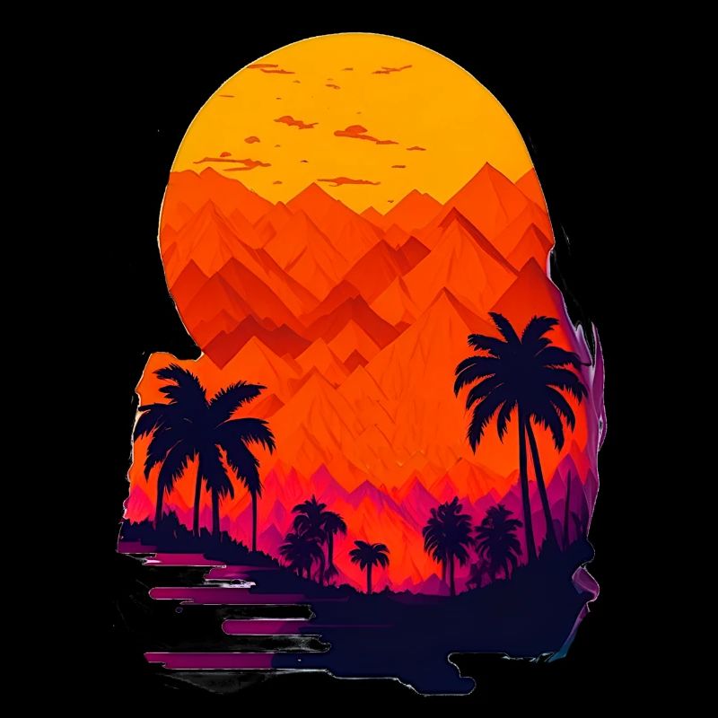 Coucher de soleil dans le désert