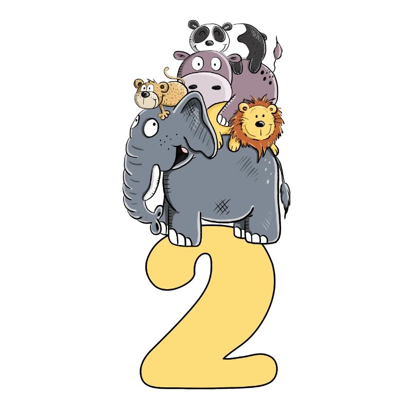 Second Birthday Zoo Animals Comic I Gift