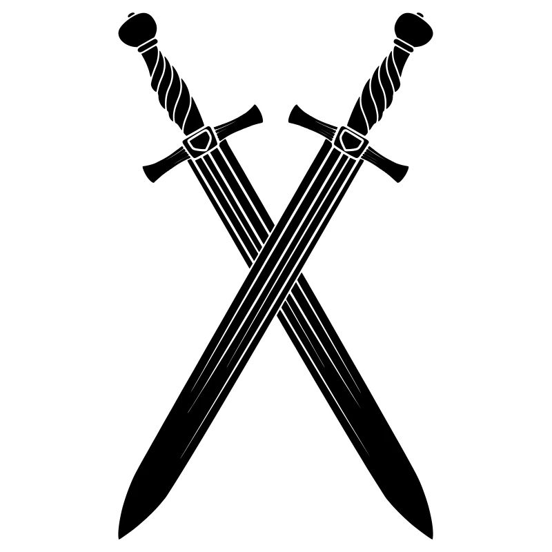 Épée deux épées croisées