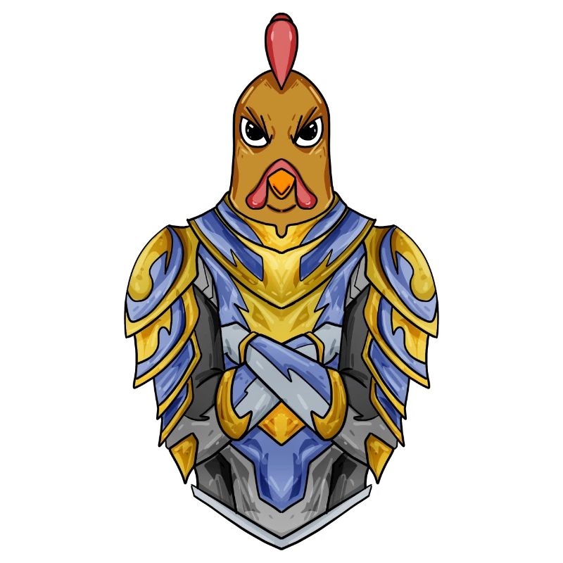 Knight Chicken with Armor Crusader
