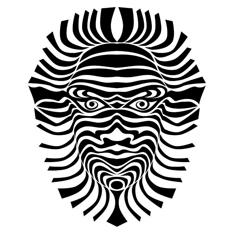 psy-chic psychedlic sixties good voodoo mask