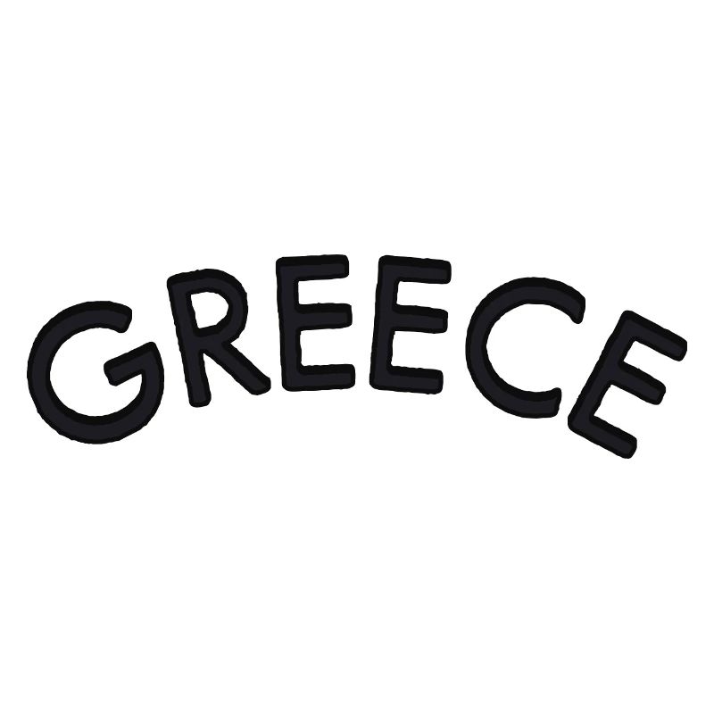 Lettrage courbe de Grèce