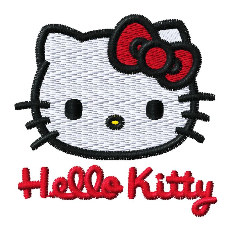 Hello Kitty Portrait brodé
