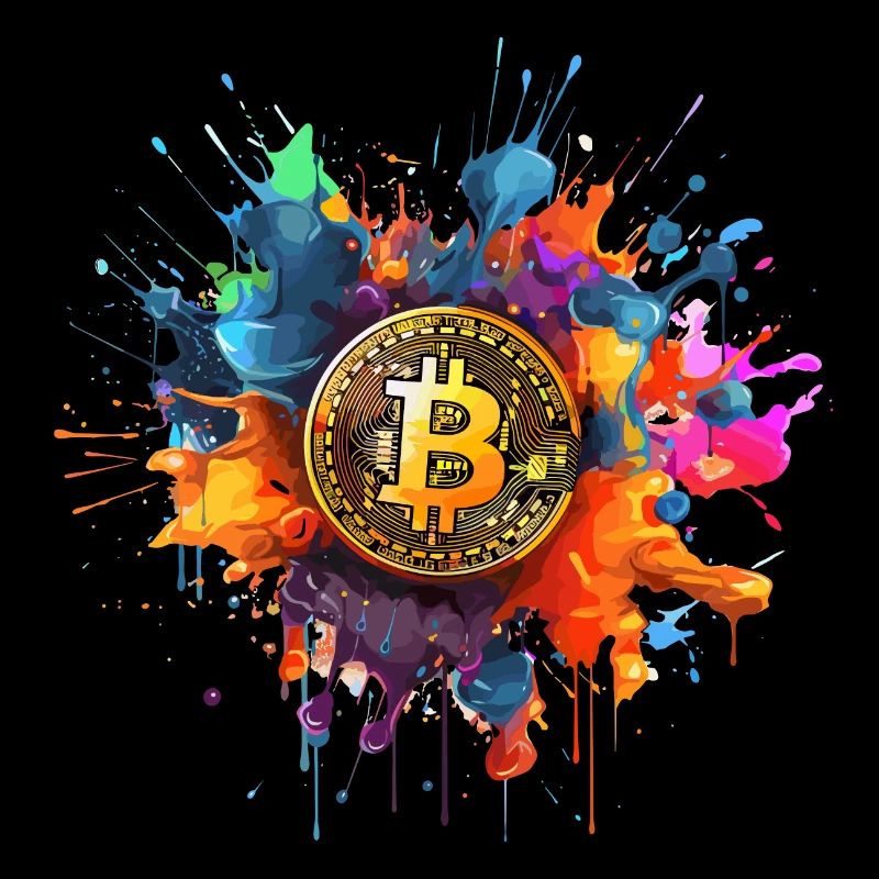 Splash de couleur Bitcoin