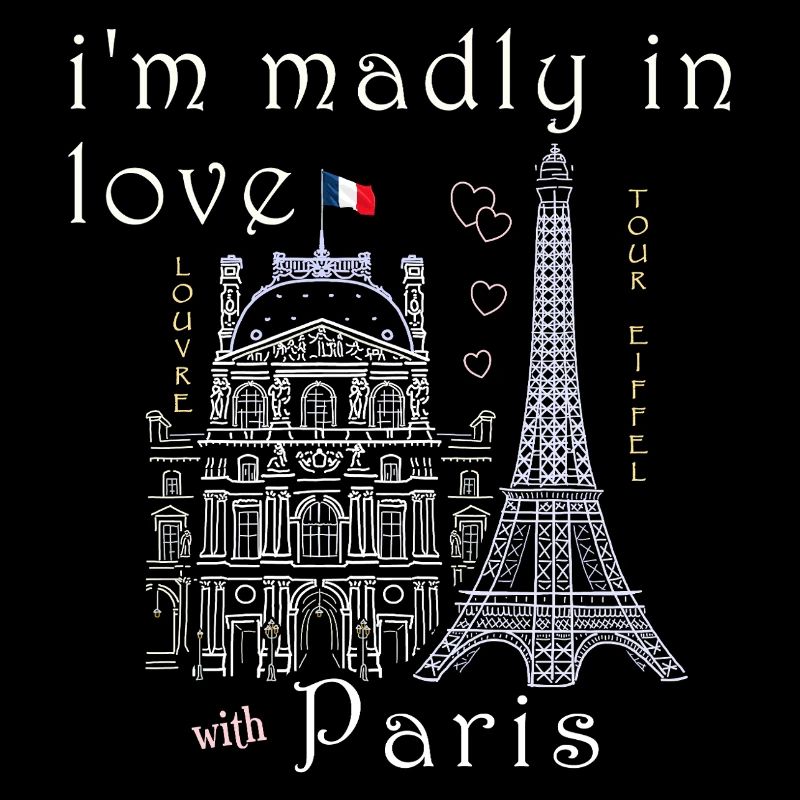 Paris, le Louvre et la Tour Eiffel dessinés à la main