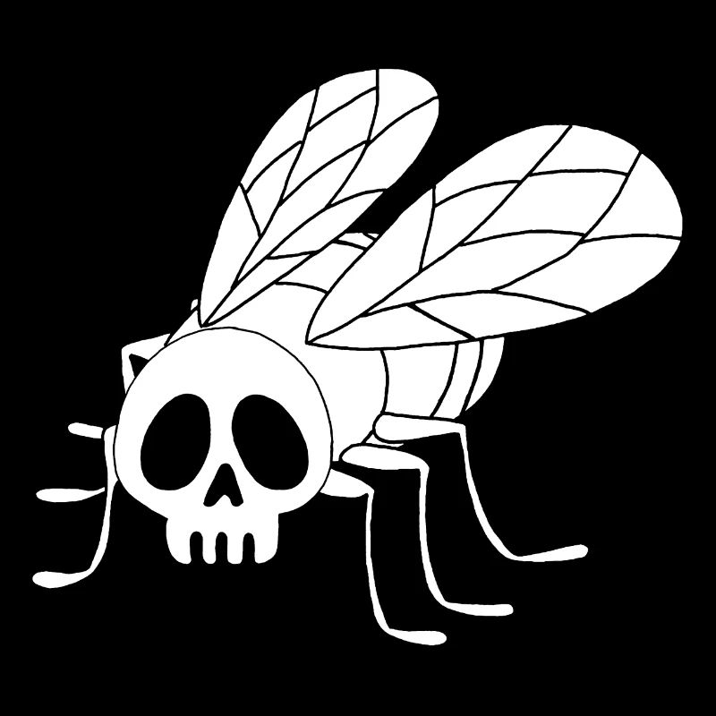 Crâne de mouche (blanc)