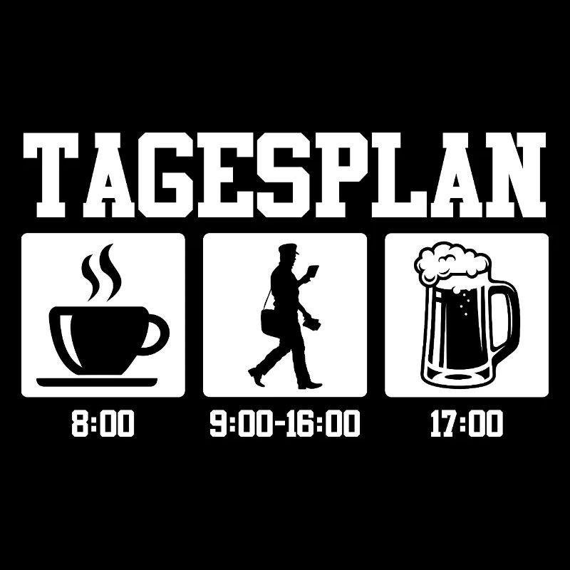 Postman DAILY SCHEDULE Parcel Deliverer Funny