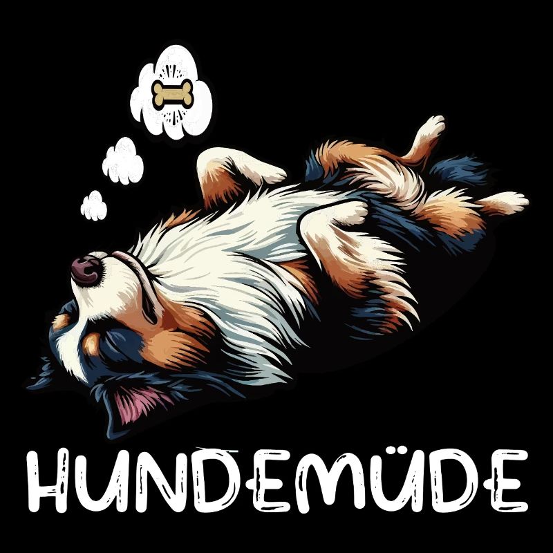 Hundemüde Australian Shepherd Aussie Aussiehalter