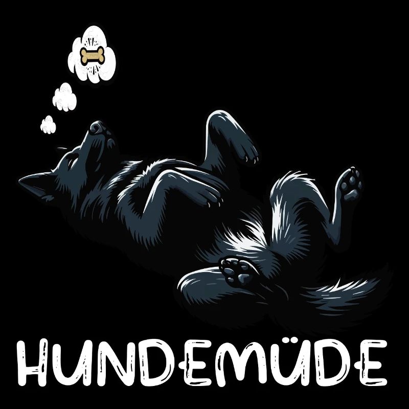 Hundemüde Schwarzer Schäferhund Schäferhundhalter