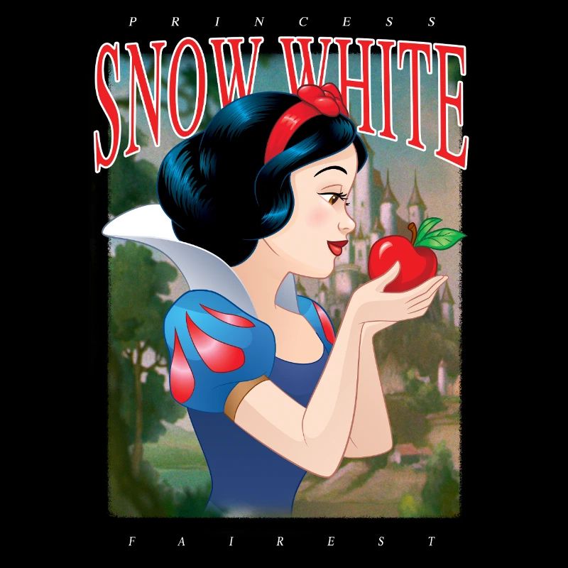 Schneewittchen Profilansicht Mit Rotem Apfel