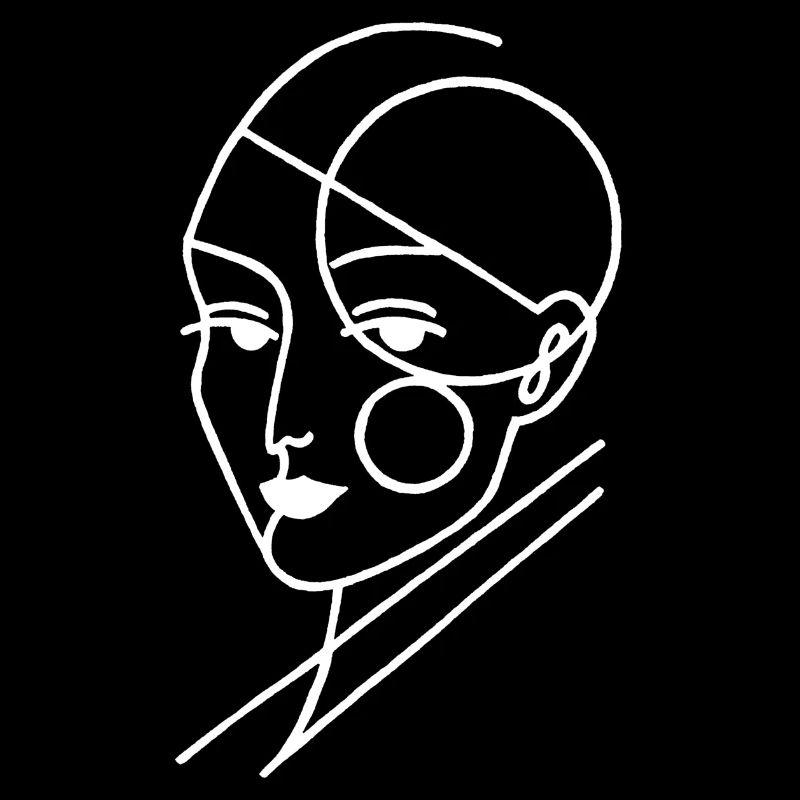 White geometric human