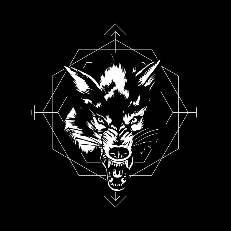 Wild Wolf Geometric