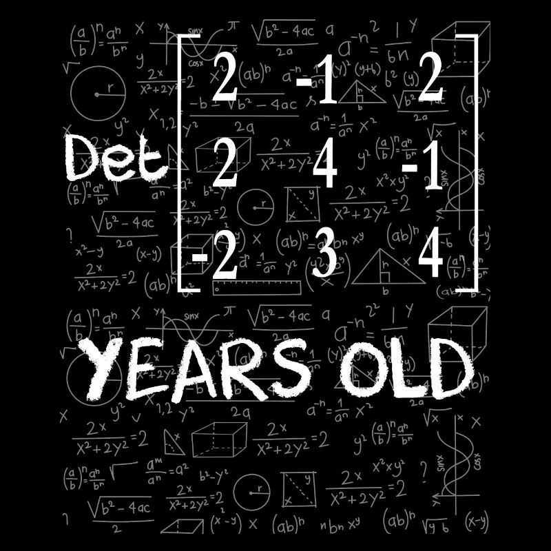 72e anniversaire 72 ans déterminant de matrice