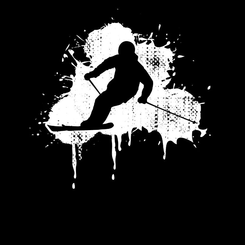 Lustiger Skifahrer