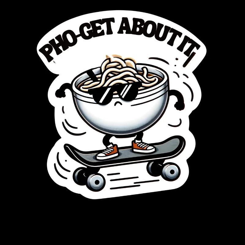 Pho-Get About It Skateboarding Noodle Bowl Cool