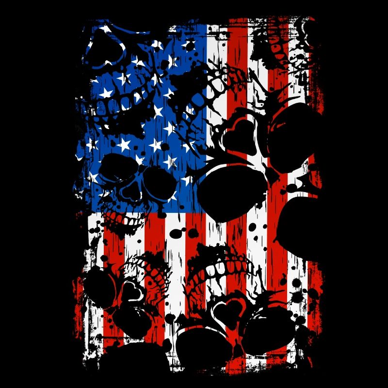 Crâne USA Pride