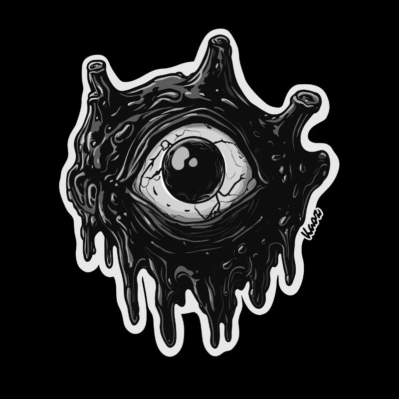 Black Ink Eye Illustration