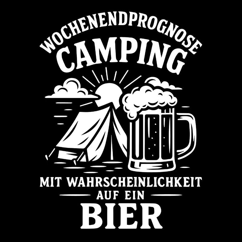 Prévisions pour le week-end de camping avec de la bière