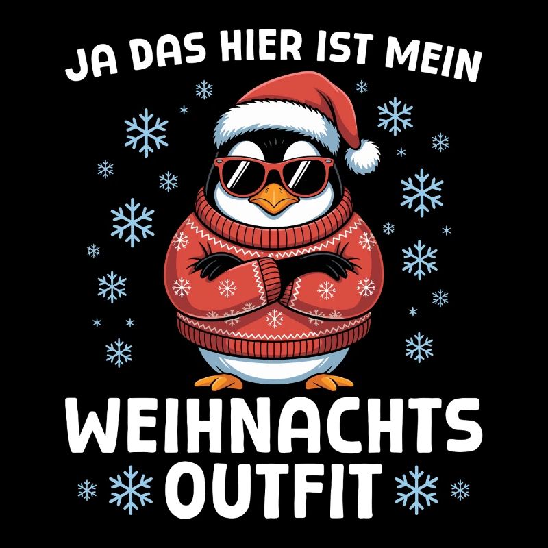 Pingouin avec des lunettes de soleil de Noël