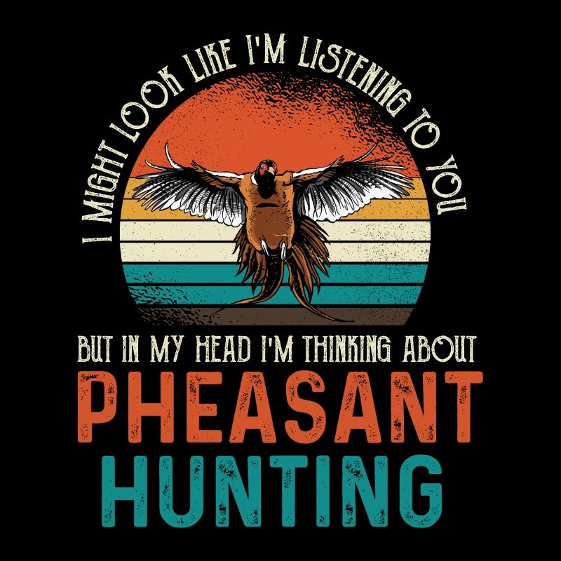 Pheasant Hunting Retro Sunset