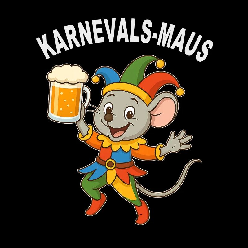 Karnevalsmaus mit Bierkrug