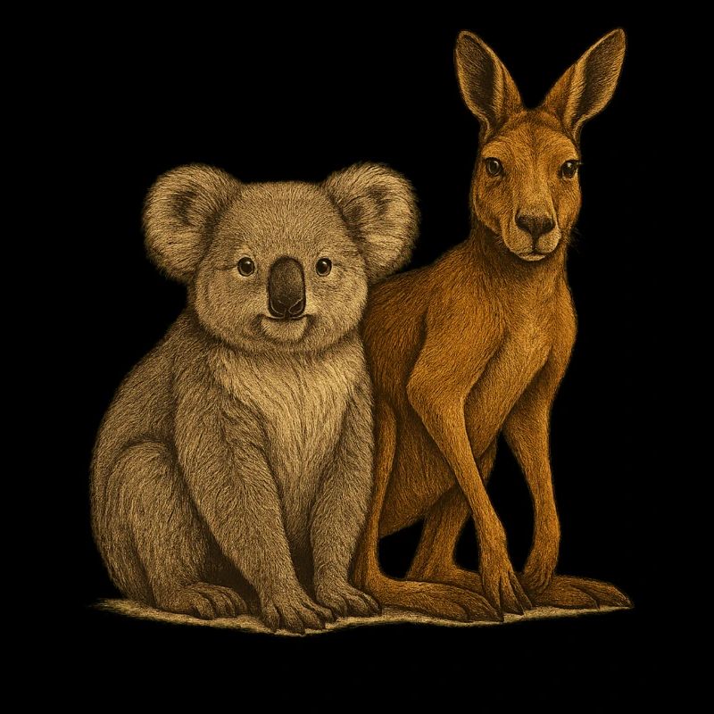 Koala et kangourou