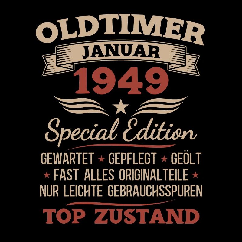 77. Geburtstag Geschenk Oldtimer Januar 1949