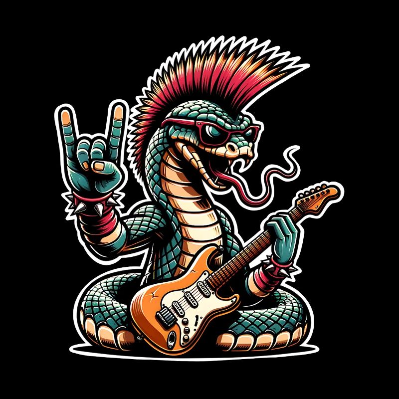 Guitariste de Snake Rock and Roll