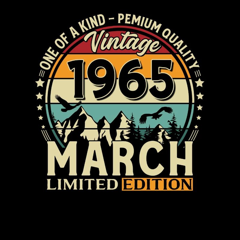 61e anniversaire cadeau de mari millésime mars 1965
