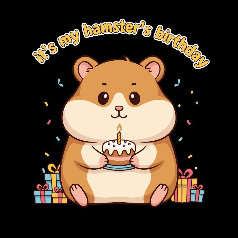 Funny Hamster Birthday Cake