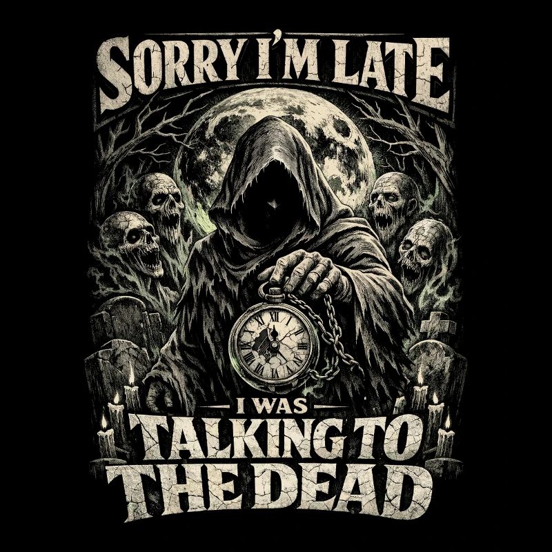 Friedhof Goth Humor I Was Talking To The Dead