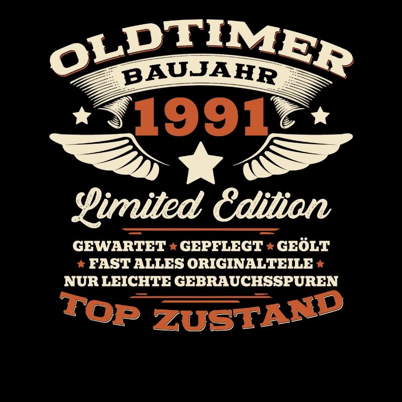 35. Geburtstag Geschenk Mann Oldtimer Baujahr 1991