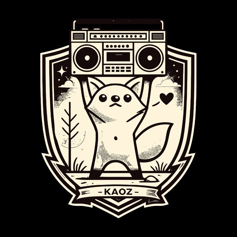 Kitty Boombox Crest