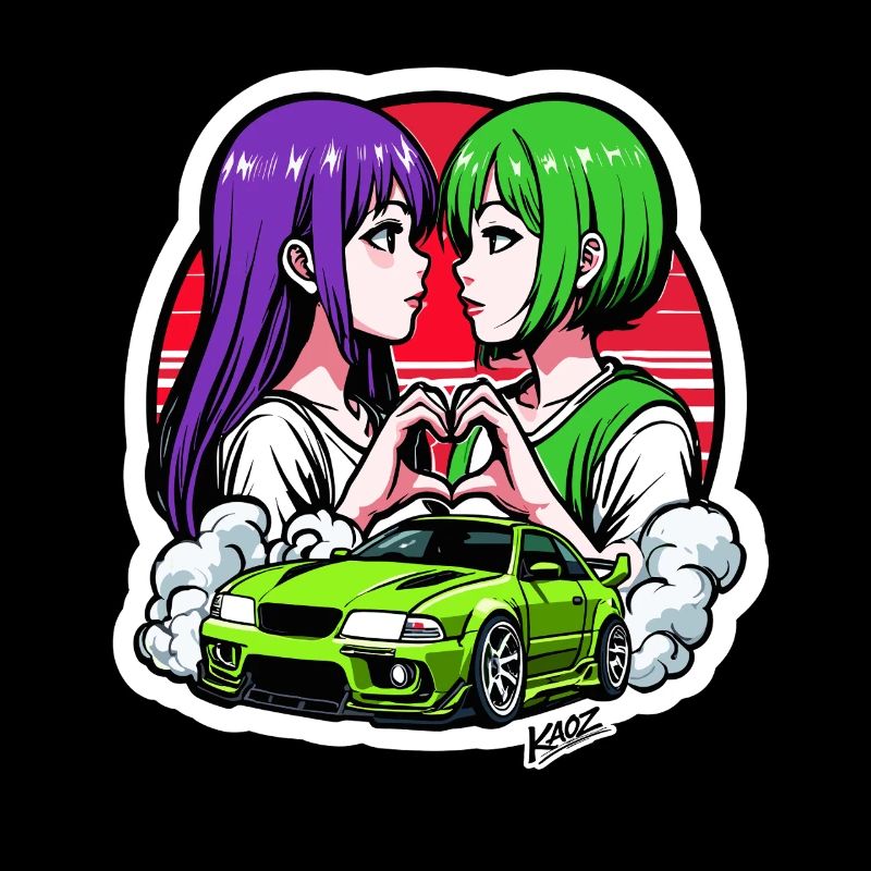 Duo néon : Heart Car Drift