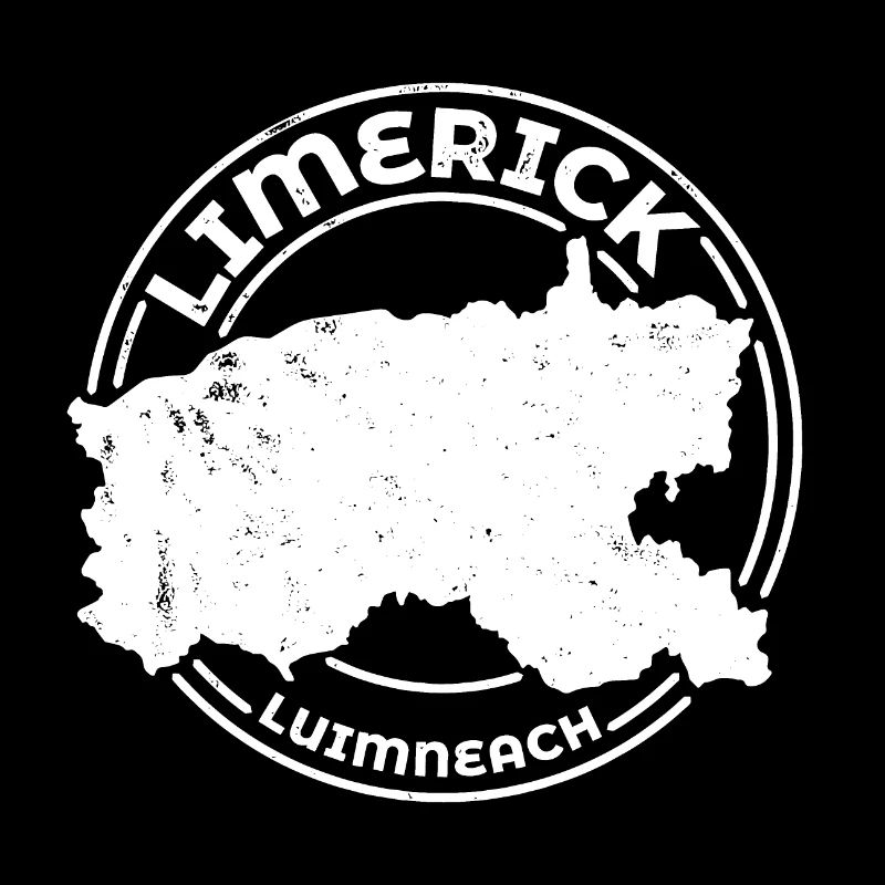 Comté de Limerick Irlande | Timbre de contour de carte