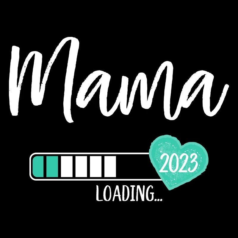 Mama Loading 2023 Herz Baby Junge Werdende Mama