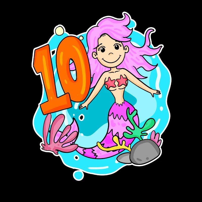 Fille de 10 ans sirène de 10 ans