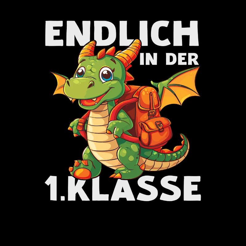 Drache 1 Klasse Einschulung Schule Drachen Spruch