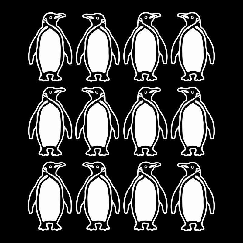 Minimalist Penguin Pattern Design