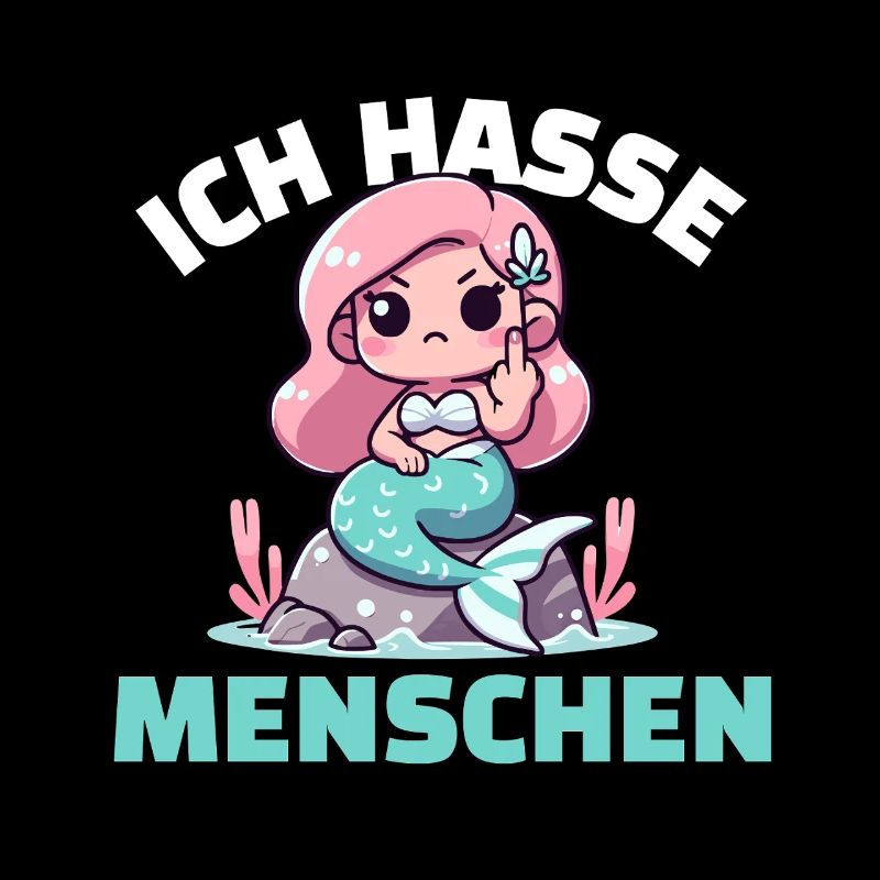 Freche Meerjungfrau mit einer Zynischen Botschaft