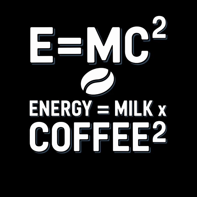 E=MC2 Physique Dicton Caféine Nerd Énergie Café
