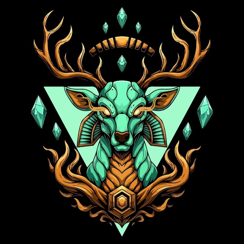 Green Crystal Deer