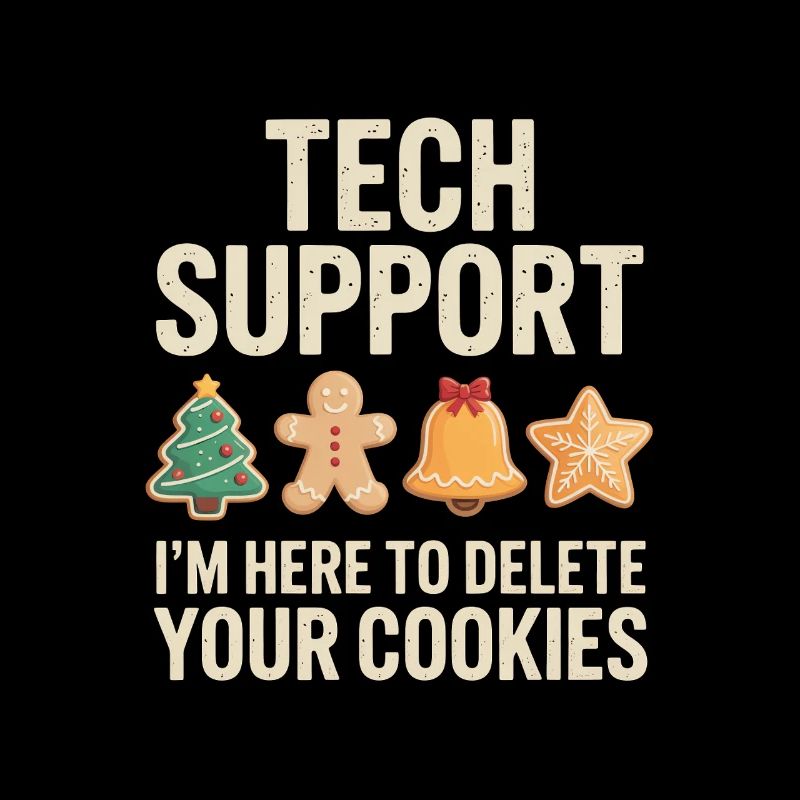 T-shirt Meme de cookies de support technique